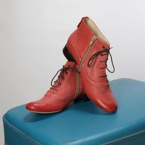 NWOT Pink/Red Leather Shoes-size 36 (6,5)